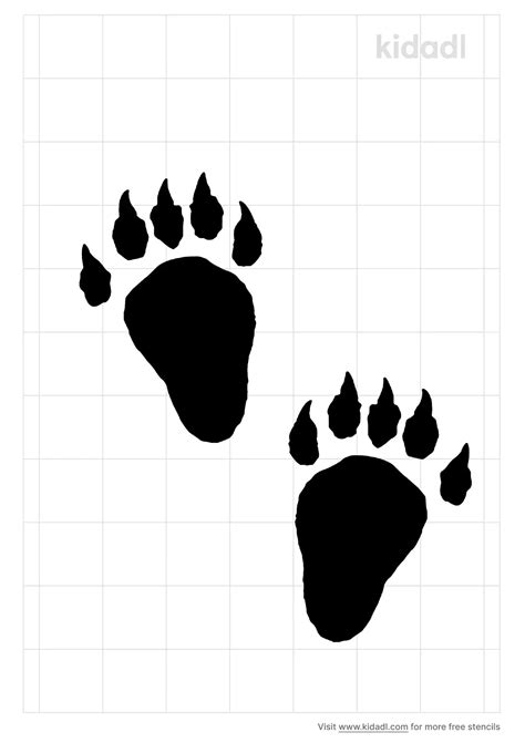 Free Monster Footprint Stencil Stencil Printables Kidadl