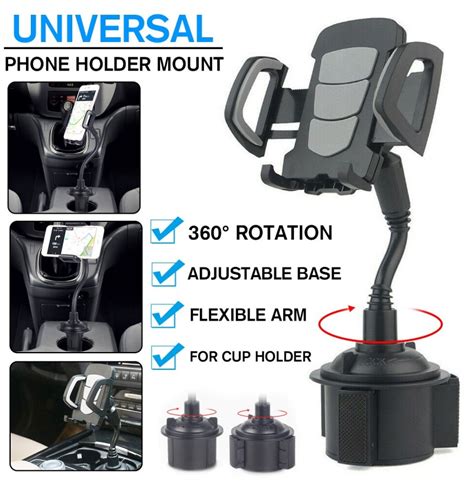Universal 360° Adjustable Car Mount Gooseneck Cup Car Phone Holder