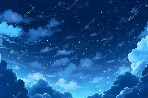 Premium Photo Anime Landscape The Sky Clouds Stars Stars The