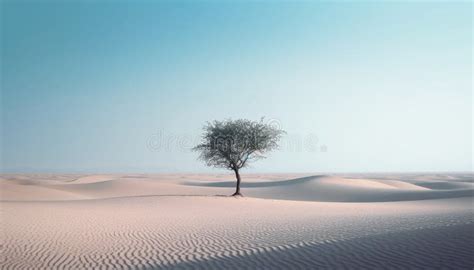 Solitude In Nature Beauty Tranquil Sand Dunes Generated By Ai Stock