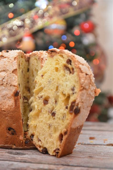 Panettone Christmas Traditional Italian Pie For Celebration And Party