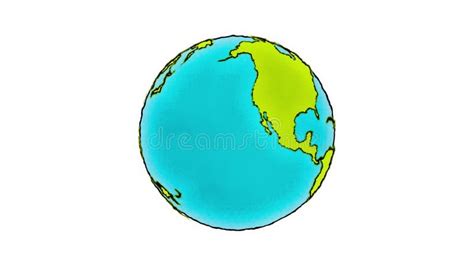 Cartoon Earth Planet Rotating Seamless Loop Loopable Stock Footage Video Of America Ocean