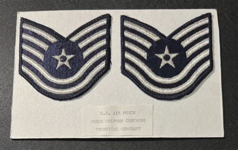 Us Air Force Usaf Technical Sergeant Sgt Rank Chevrons Patches