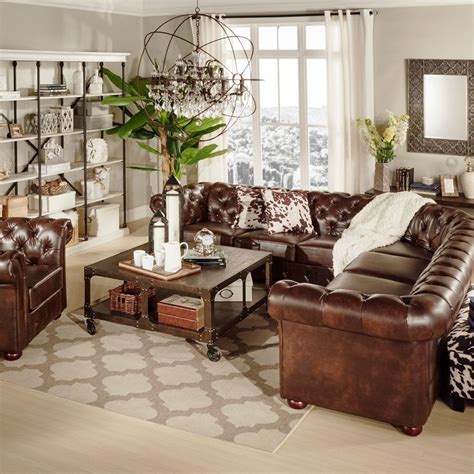 Knightsbridge Tufted Chesterfield L Shaped Sectional By Inspire Q
