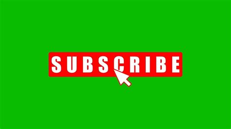 Free Green Screen Subscribe Button Youtube
