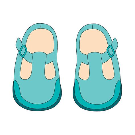 Royalty Free Sketch Childrens Sandals For A Boy Clip Art Vector Images