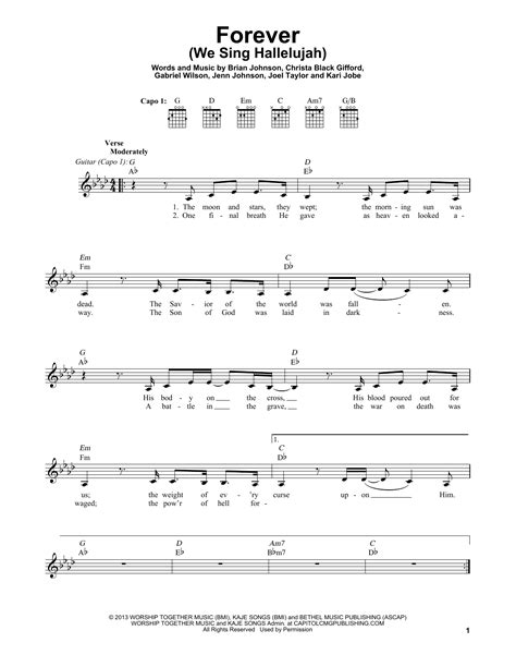 Brian Johnson Forever We Sing Hallelujah Sheet Music Pdf Notes Chords Sacred Score Easy