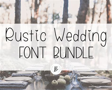 Rustic Wedding Font Bundle Package Of 7 Seven Fonts Included Etsy