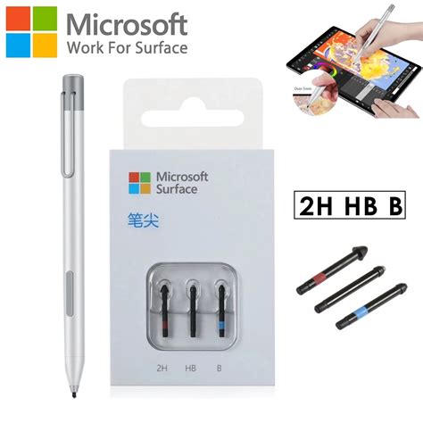 Pen Tips Kit With 2h Hb B Refill Replacement For Microsoft Surface Pro4