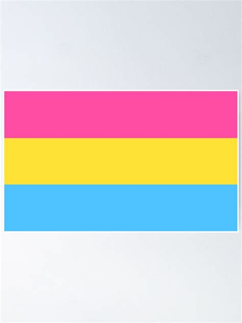 Pansexual Pride Flag Poster For Sale By Porcupride Redbubble