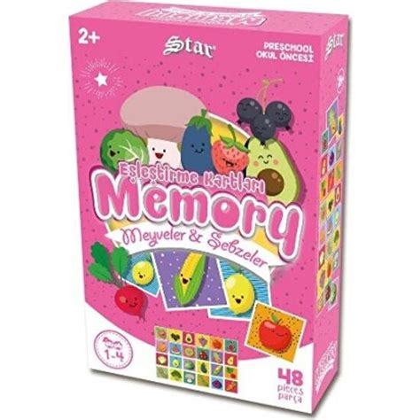 Star Memory Game Eşleştirme Kartları Meyveler Ve Sebzeler Fiyatı