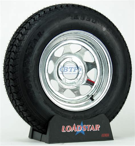 Boat Trailer Tire St20575d14 On Galvanized Wheel 5 Lug Rim By Loadstar