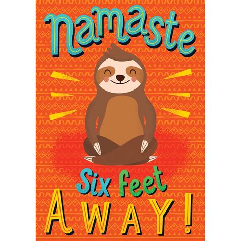One World Namaste Six Feet Away Poster Stencils And Forms Michaels