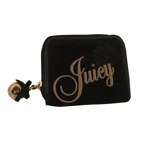 Juicy Couture Wallet Black Velvet Ref Joli Closet
