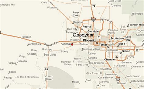 Goodyear Arizona Area Map Light Hebstreits Sketches