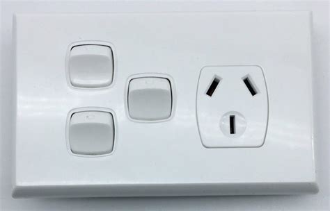 Single Power Point Gpo With 2x Extra Switch Electric Socket Outlet 10