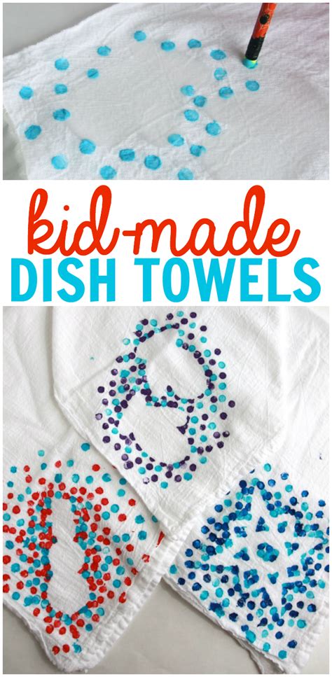 Unique christmas gifts are an excellent way to bring excitement, laughter, and surprise to the holiday season. Kid-Made Dish Towels - I Can Teach My Child! | Christmas ...
