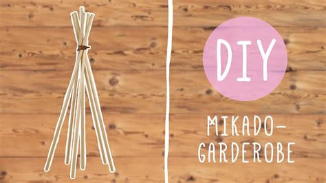 Ein garderobenständer bringt kleidung und schuhe offen und ordentlich unter. DIY mit Nina: Die Mikado Garderobe - YouTube