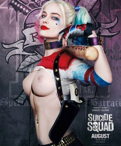 Margot Robbie Harley Quinn Suicide Squad Nude Topless Boobs Big Tits Celebrity Leaks Scandals