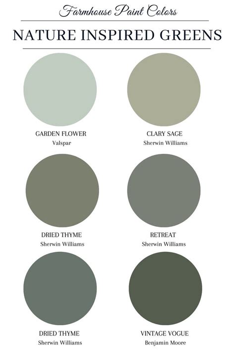 Farmhouse Paint Colors Nature Inspired Greens Farmhouse Paint Colors