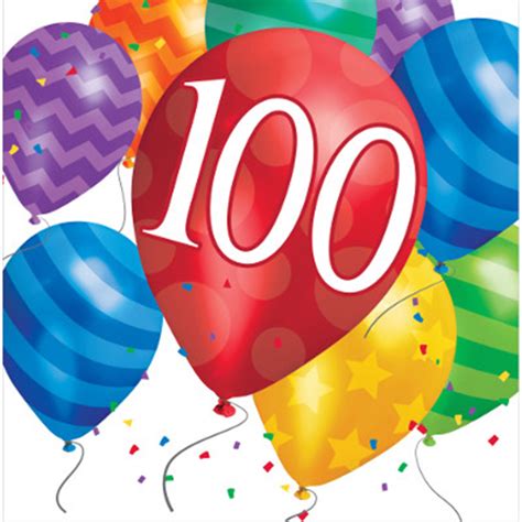 100 Clipart 100th Birthday 100 100th Birthday Transparent Free For