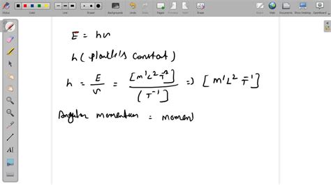 Solvedthe Dimensions Of Plancks Constant Are The Same As That Of A