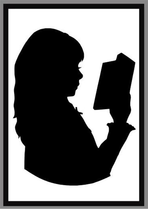 Items Similar To Reading Child Single Silhouette Handcut On Etsy