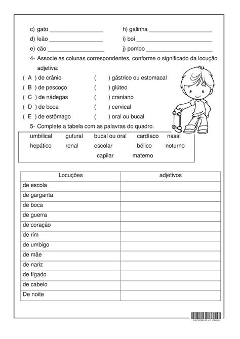 Exercicios Gabarito Sobre Classe Gramatical EDUCA