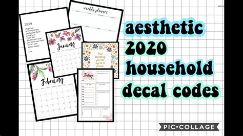 Aesthetic 2020 Household Picture Decals Planners Calenders Quotes Etc