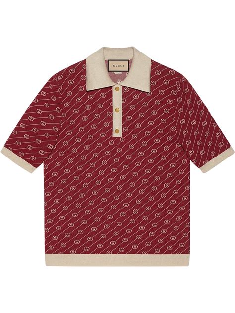 Gucci Gg Diagonal Polo Shirt Farfetch