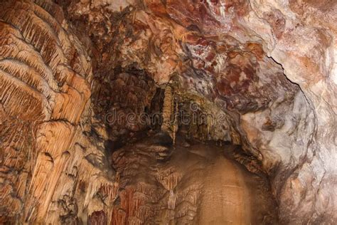 Underground Cave With Stalactites And Stalagmites Stock Image Image