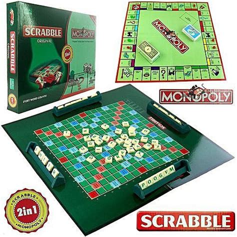 2 In 1 Scrabble And Monopoly Board Game Santa Ecommerce