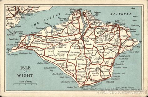 Isle Of Wight Road Map Maps