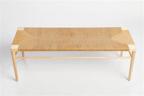 Woven Rush Bench In Ash By Mel Smilow At 1stdibs