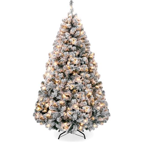 Best Choice Products 75ft Pre Lit Holiday Christmas Pine Tree W Snow
