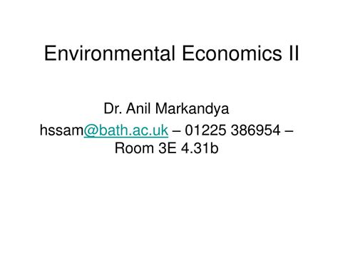 Ppt Environmental Economics Ii Powerpoint Presentation Free Download