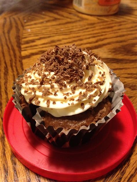 german chocolate cupcakes with buttercream icing and hershey bar shavings on top delicious