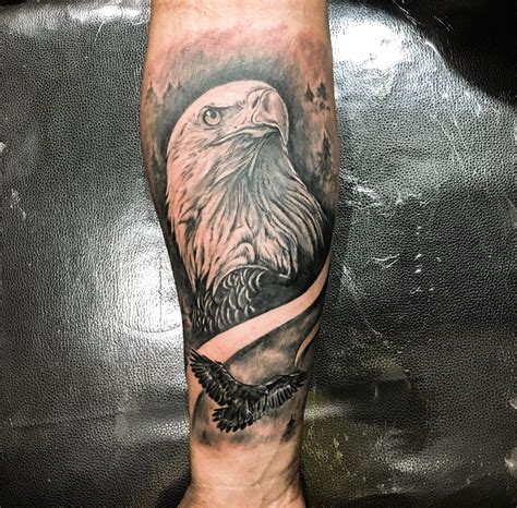 Cool 3d Tattoo Of Sharp Beaked Eagle Male Upper Arms Wire