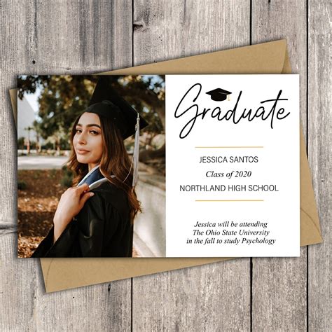 Custom Graduate Cardgraduation Cardcard For Gradcongratulations Card
