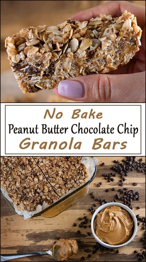 Granola bars are probably a pantry staple in your kitchen for quick snacks and filling lunchboxes, but you've probably never made a batch from scratch. No Bake Peanut Butter Chocolate Chip Granola Bars | Recipe ...