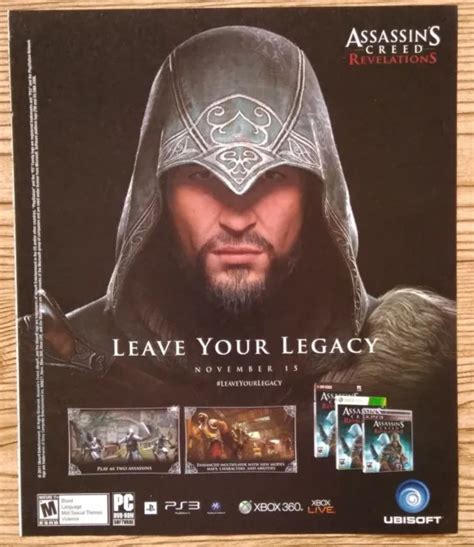 Assassin S Creed Revelations Ps Xbox Pc Print Ad Poster Official