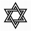 Jewish Star of David Six Pointed Star in black with Interlocking Style ...