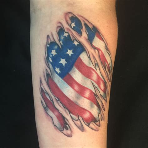 Update More Than 65 American Flag Ripped Skin Tattoo Super Hot In