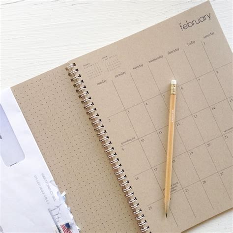 2014 Large Kraft Monthly Spiral Planner By Lettercdesign On Etsy