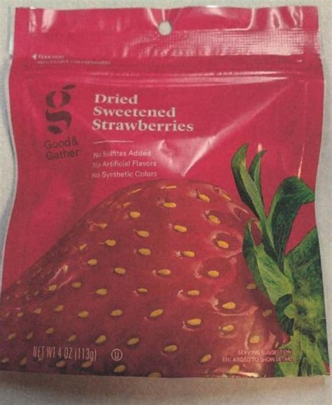 Good And Gather Dried Sweetened Strawberries Recalled Due To Undeclared