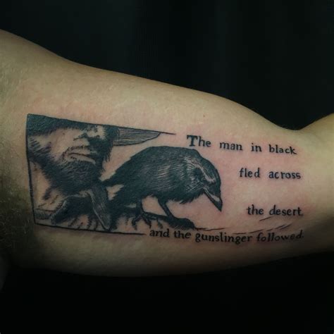 First Dark Tower Tattoo On The Dark Arm Stephen King Tattoos Dark