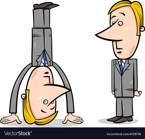 Businessman Upside Down Royalty Free Vector Image