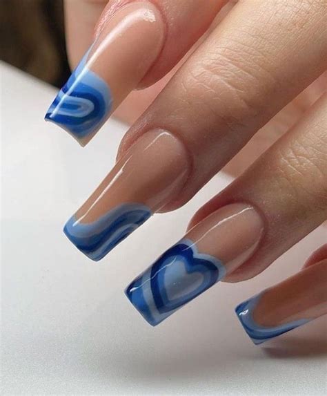 Image In Blue Collection By 𝚉𝙾𝙴 On We Heart It In 2021 Heart Nails
