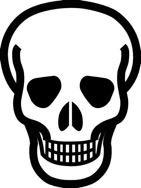 Skull Black And White Clipart