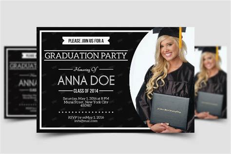 9 College Graduation Invitation Designs And Templates Psd Ai